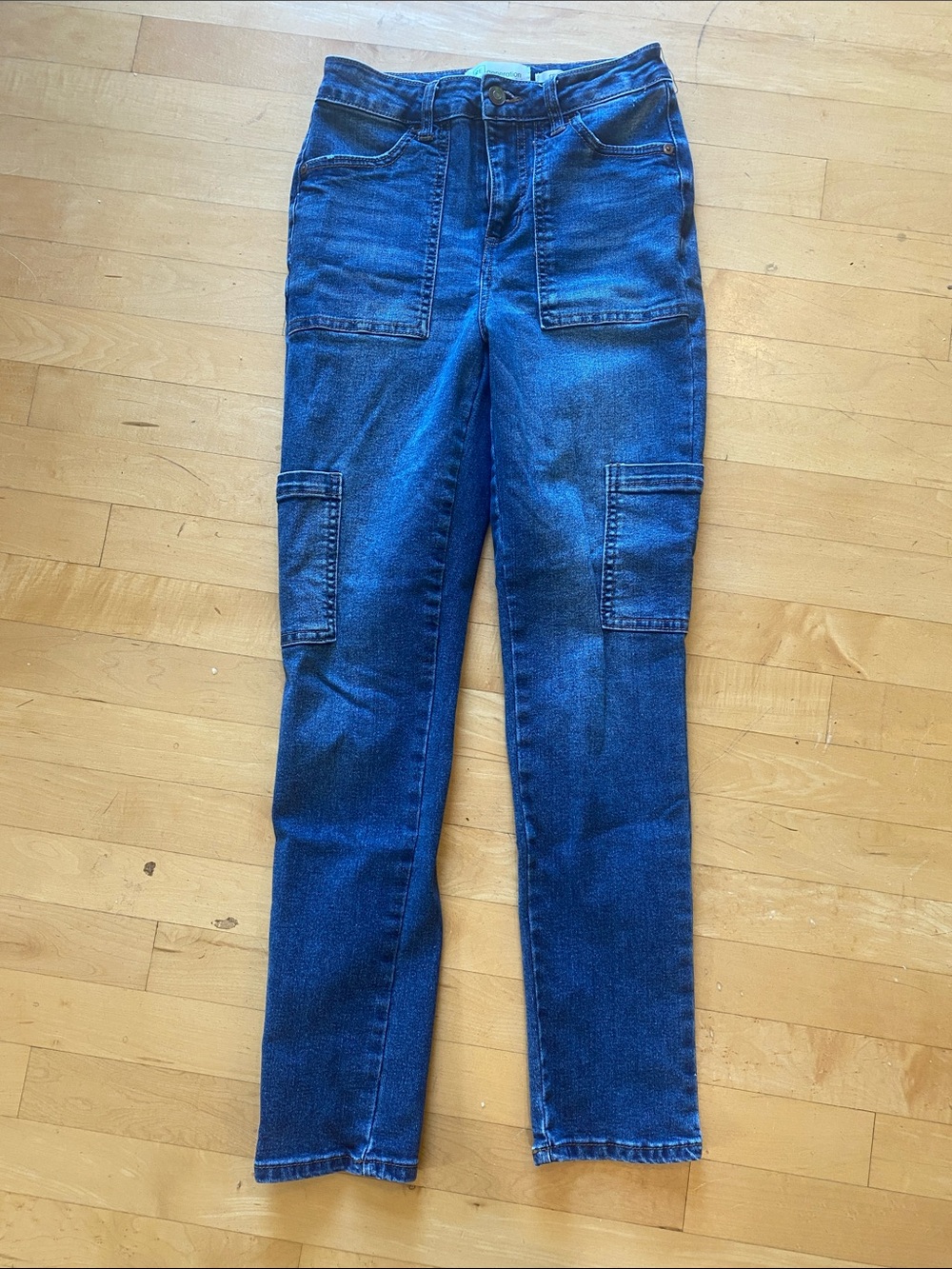 Women’s Blue Cargo Pocket Jeans